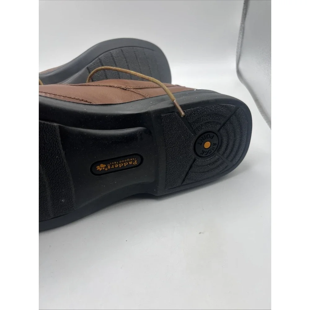 Padders Taxi Dress Loafers Mens 10.5 Leather Waterproof Brown Dual Fit Wide